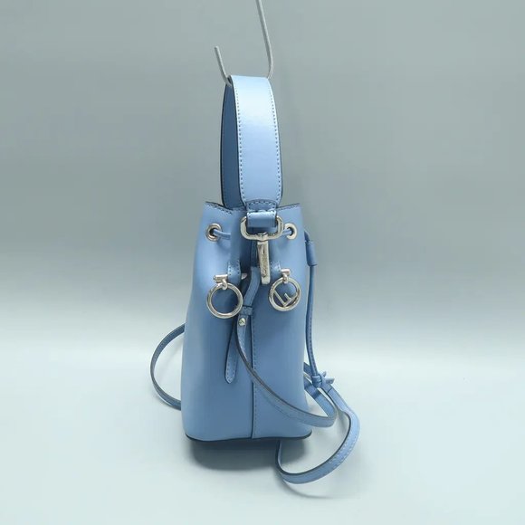 FENDI Mon Tresor Blue Leather Satchel 882-022625 - Picture 3 of 11